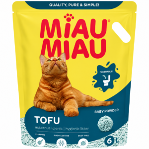 Asternut igienic Miau Miau Tofu Baby Powder 6l
