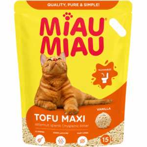 Asternut igienic Miau Miau Tofu Maxi Vanilie 15L