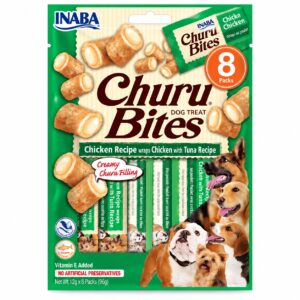 Churu Bites Caine cu Pui si Ton 8 buc x 12g