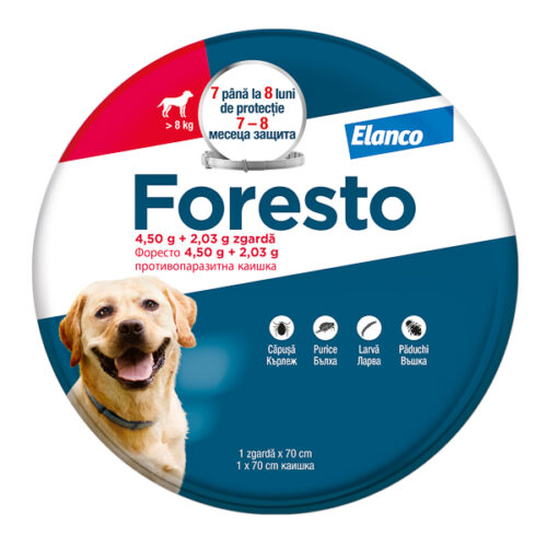 Foresto Zgarda antiparazitara >8kg (70cm)