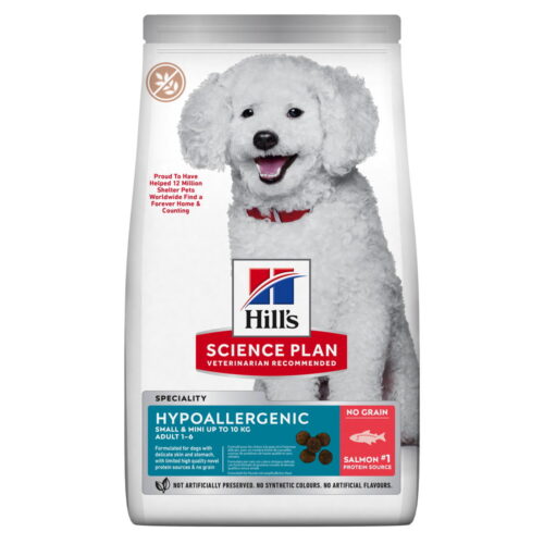 Hill's Hypoallergenic Small & Mini Somon fara cereale 1.5kg