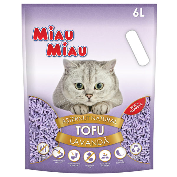 Miau Tofu lavanda 6l Hrana uscata pisici