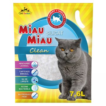 Miau miau silicat clean 7.6l 1 Hrana uscata pisici