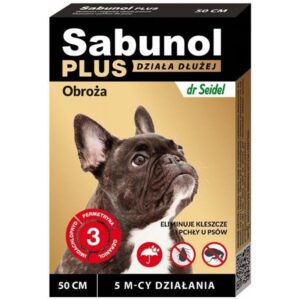 Sabunol Plus zgarda antiparazitara caini 10-25kg (50cm)