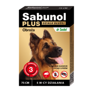 Sabunol Plus zgarda antiparazitara caini 25-50kg (75cm)